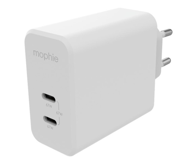 Mophie Gan Charger Dual ładowarka sieciowa 2xUSB-C 67W (biała) - 1083455 - zdjęcie